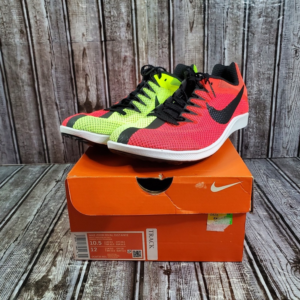 Nike Men's Zoom Rival Distance DC8725-601 Red Volt Running Spikes Size 10.5